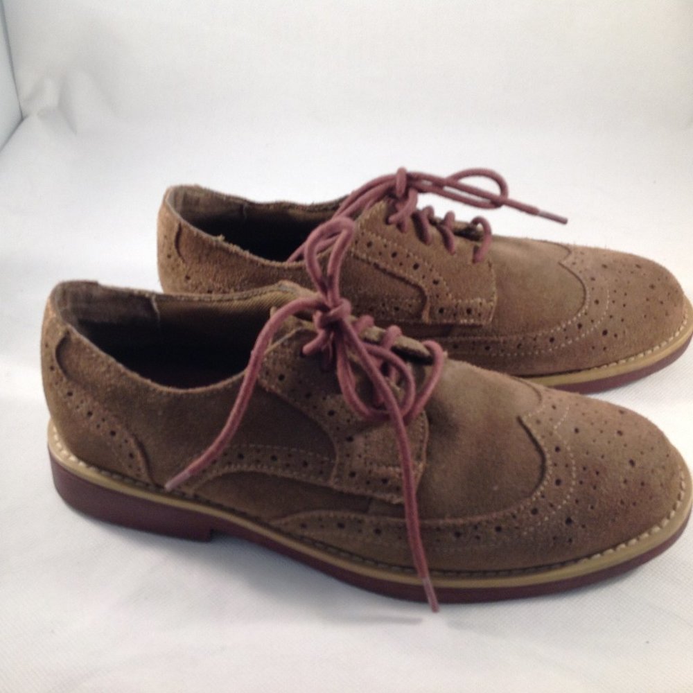 Mens Wingtip Brown Leather Suede Lace Up Oxfords by Sonoma  Size 8 M